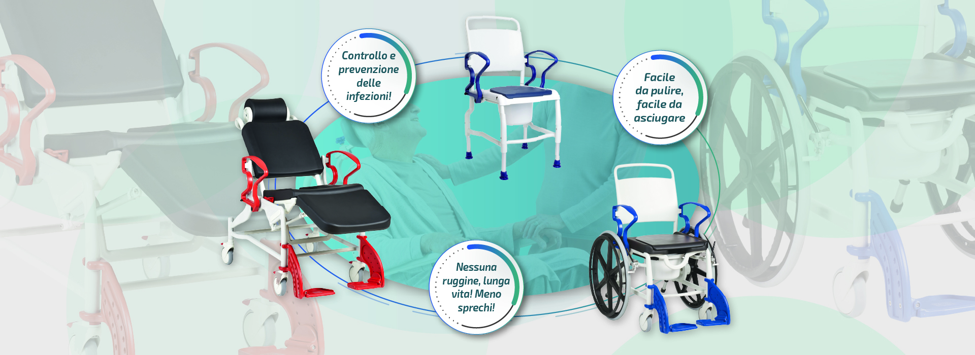 SEDIE DA COMODA USO DOCCIA E PER TRASFERIMENTO