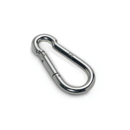 AC0094 - MOSCHETTONE - Elemento di base multiuso, garantisce l\'aggancio in sicurezza tra la griglia/struttura ed i diversi attrezzi.