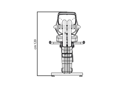 XRU032 - CICLOERGOMETRO ORIZZONTALE - dimensioni
